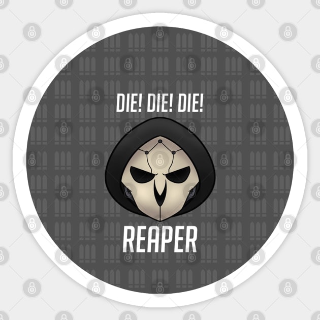 Reaper chibi OW Sticker by DawnDarling